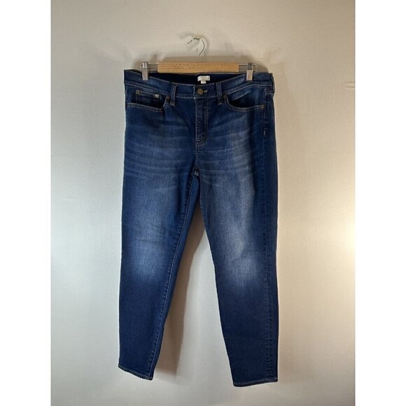 J. Crew Jeans Womens Blue High Rise Skinny Ankle Stretch Denim Size 31/28 - Picture 2 of 16